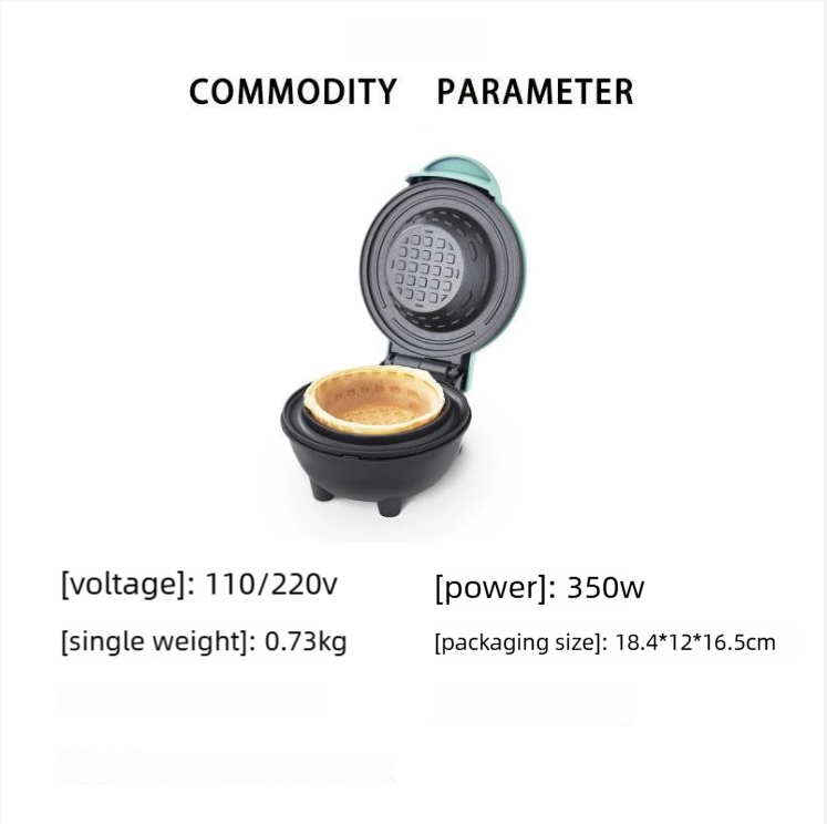 Gaufrier À Gaufres En Bol Pour Petit Déjeuner Et Crème Glacée_voghion.com